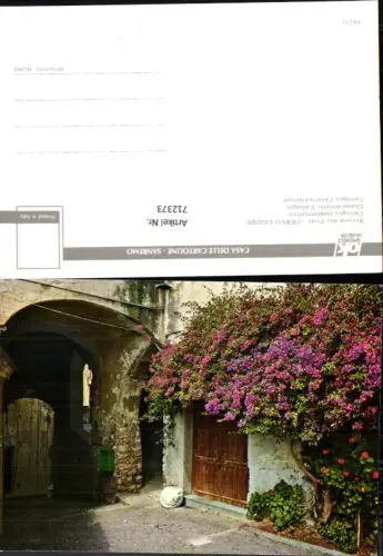 712373 Riviera dei Fiori Cervo Ligure Typischer Hof Blumen Italy