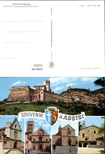 712379 Mehrbild AK Souvenir di Assisi Santuari Francescani Basilika Italy