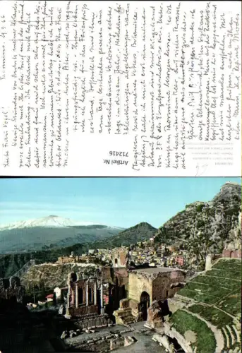 712416 Taormina Teatro Greco e panorama Griechisches Theater Archäologie Italy