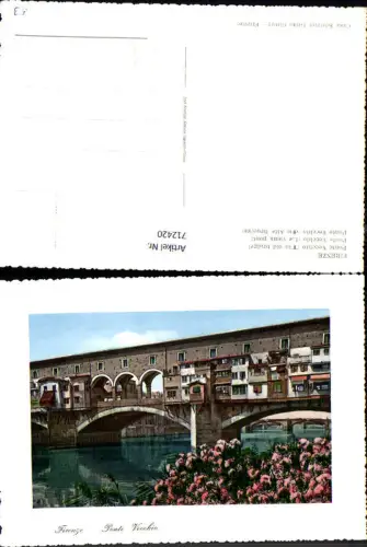 712420 Firenze Florenz Ponte Vecchio Alte Brücke Bebaute Brücke Italy