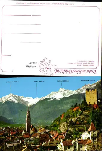 712425 Meran Panorama geg. Texelgruppe Merano luogo di cura Südtirol Italy