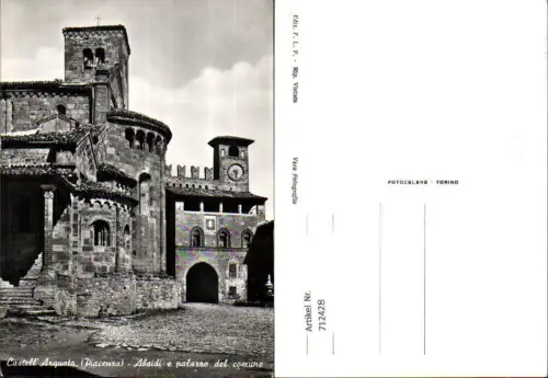 712428 Foto AK Castell Arquato Piacenza Abside e palazzo del comune Italy
