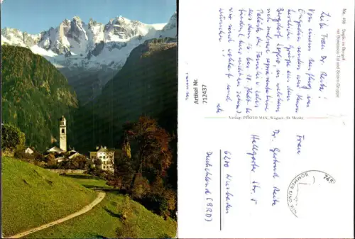 712437 Soglio im Bergell mit Bondasca-Tal u. Sciora-Gruppe Italy