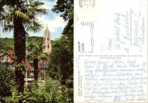 712438 Merano Passeggiata di Cura Meran Kurpromenade Palmen Italy