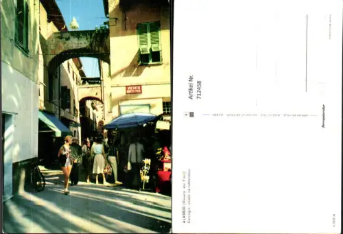 712458 Foto AK Alassio Riviera dei Fiori Carrugio vicolo caratteristico Gasse Markt Italy