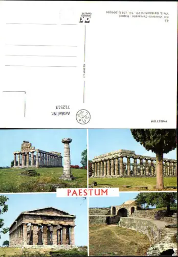 712513 Mehrbild AK Paestum Tempel Geschichte Italy