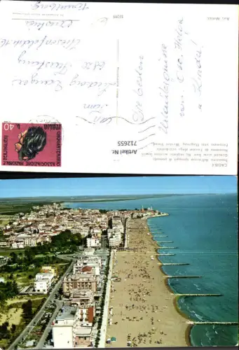 712655 Luftbild Caorle Panorama dall aereo spiaggia di ponente Westen Strand Italy