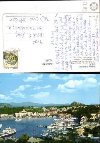 712661 Isola di Ischia Il Porto da S. Alessandro St Alexander Hafen Schiffe Italy
