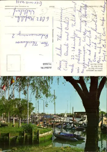 712668 Lido di Jesolo Darsena Dal VI Dock Hafen Boote Italy