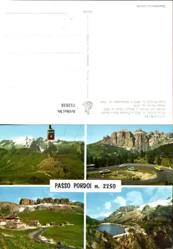 712838 Mehrbild AK Dolomiti Canazei Passo Pordoi Funivia Sasso Pordoi VW Käfer Italy