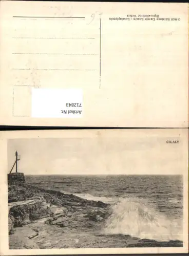 712843 Cigale Küste Brandung Italy