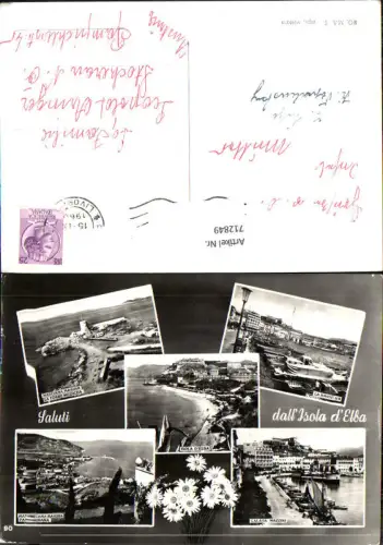 712849 Mehrbild AK Saluti dall Isola d Elba La Darsena Calata Mazzini Marciana Marina Italy