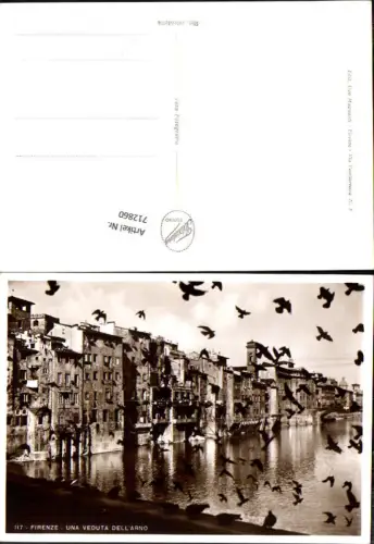 712860 Foto AK Firenze Florenz Una Veduta dell Arno Italy
