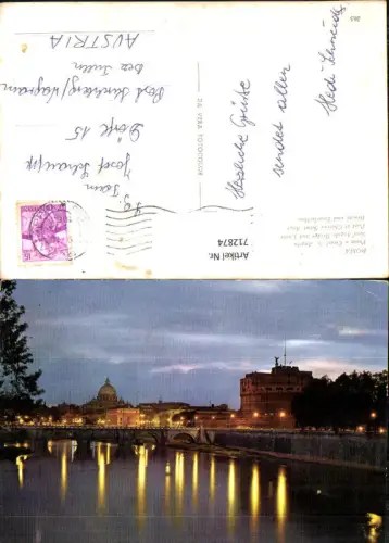 712874 Foto AK Roma Rom Ponte e Castel S. Angelo Brücke u. Engelschloss Italy