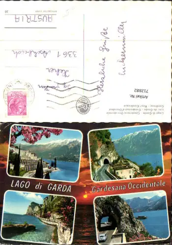 712882 Mehrbild AK Lago di Garda Gardesana Occidentale Gardasee West Gardesana Küstenstraße Italy