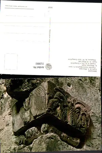 712892 Siracusa Cripta di S. Marziano Capitello dell Evangelista S. Luca Kapitel Krypta Italy