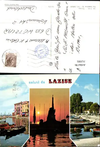 712901 Mehrbild AK Saluti da Lazise Gardasee Lago di Garda Hafen Boote Italy