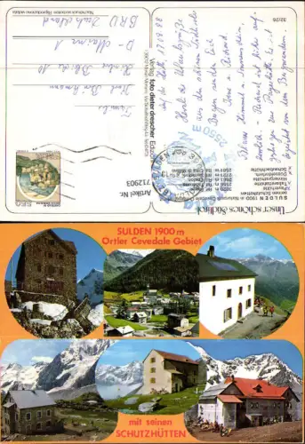 712903 Mehrbild AK Sulden Ortler Cevedale Gebiet Schutzhütten Solda Payerhütte Tabarettahütte Italy