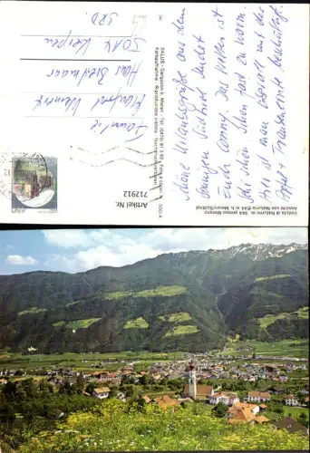 712912 Veduta di Naturno presso Merano Ansicht von Naturns b. Meran Südtirol Italy
