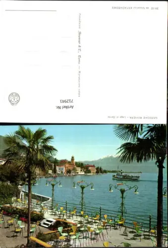 712941 Foto AK Gardone Riviera Lago di Garda Gardasee Schiff Dampfer Italy