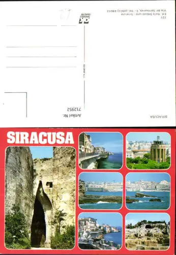 712952 Mehrbild AK Siracusa Ansichten Italy