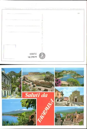 712953 Mehrbild AK Saluti da Taormina Tempel Brunnen Ruinen Italy