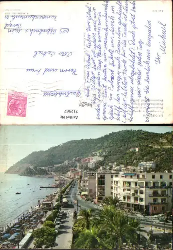 712967 Laigueglia Passeggiata e spiaggia Promenade u. Strand Italy