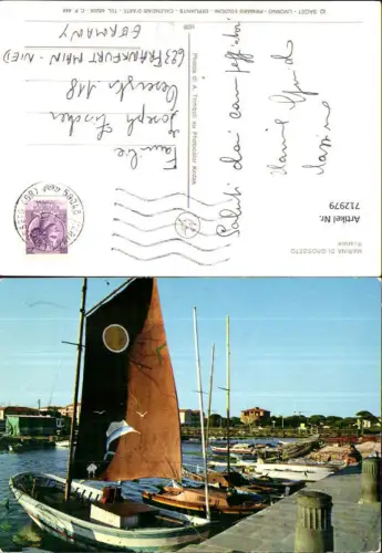 712979 Marina di Grosseto Il canale Boote Segelboot Hafen Italy