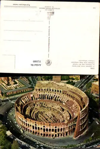 712989 Luftbild Roma Il Colosseo visto dall areo Koloseum Rom Italy