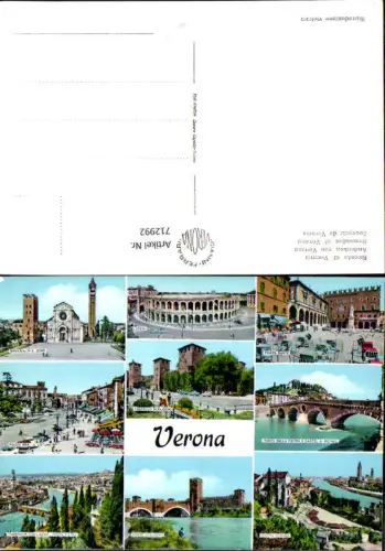 712992 Mehrbild AK Verona Arena Piazza Dante Teatro Romano Italy