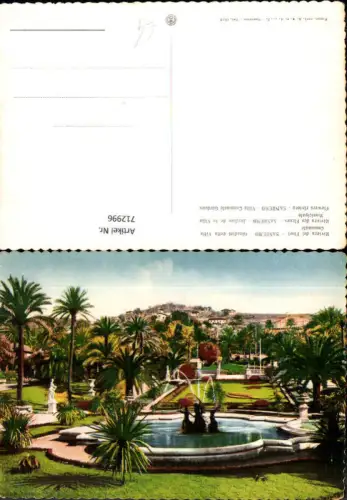 712996 Riviera dei Fiori Sanremo Giardini della Villa Comunale Palmen Brunnen Italy