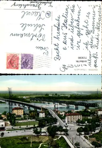 713000 Foto AK Piacenza I Ponti sul Po Brücke Italy