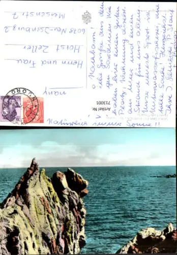 713001 Foto AK Sardegna Pittoresca San Teodoro Punta Coda Cavallo Küste Felsen Sardinien Italy