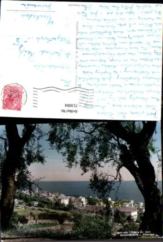 713004 Foto AK Riviera dei fiori Bordighera Panorama Italy