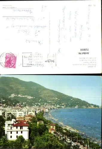 713010 Alassio Panorama visto da ponente Ansicht von Westen Küste Italy