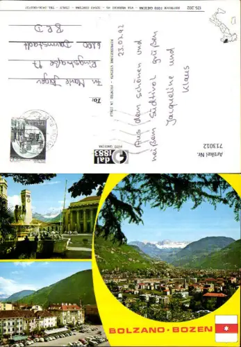 713012 Mehrbild AK Bolzano Bozen Brunnen Ansicht Italy