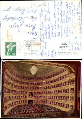 713030 Milano Il Teatro alla Scala La Sala Tempera di M. Mantovani Mailand Mailänder Oper Italy