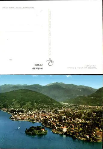 713032 Foto AK Pallanza con L Isolino S. Giovanni Lago Maggiore Italy