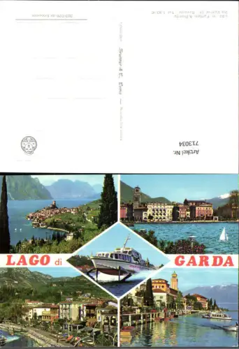 713034 Mehrbild AK Lago di Garda Gardasee Boot Küste Schiff Italy