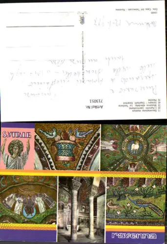 713051 Mehrbild AK Basilica S. Vitale Ravenna Mosaik Kirche Italy