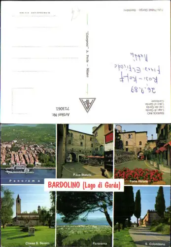 713061 Mehrbild AK Bardolino Lago di Garda Porta Verona Panorama Chiesa S. Severo Italy