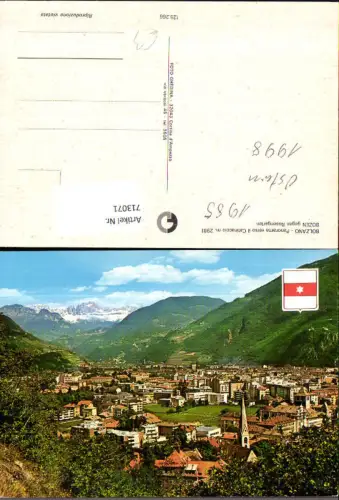 713071 Bolzano Panorama verso il Catinaccio Bozen geg. Rosengarten Italy
