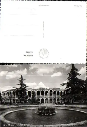 713083 Foto AK Verona L Arena Springbrunnen Brunnen Italy