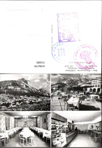 713085 Mehrbild AK Cortina d Ampezzo Bar Ristorante Vienna Italy