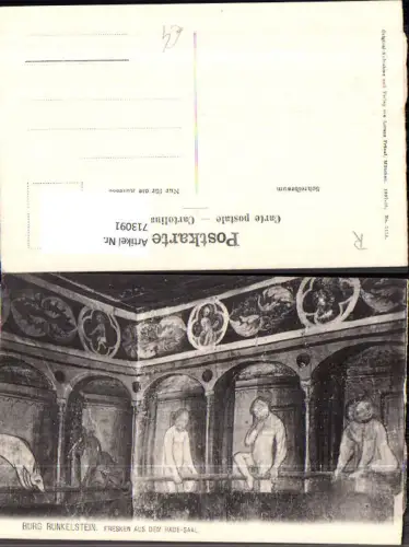 713091 Burg Runkelstein Castel Roncolo Ritten Fresken aus dem Bade-Saal Italy