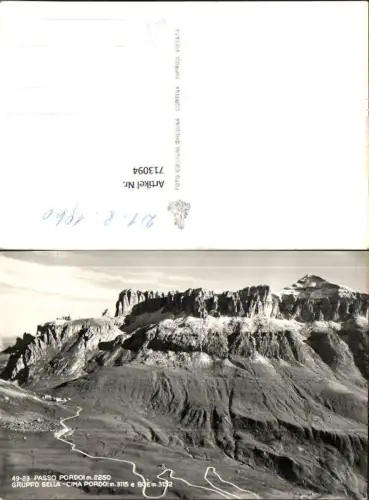 713094 Foto AK Canazei Passo Pordoi Gruppo Sella Cima Pordoi Boe Italy