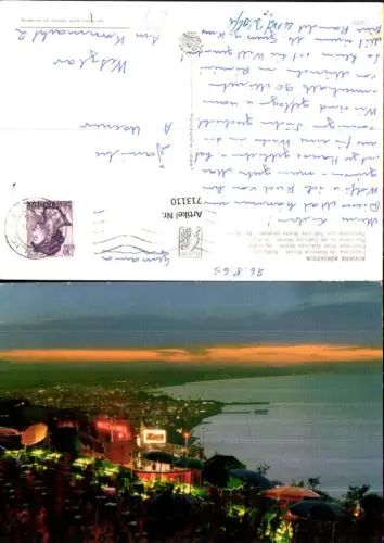 713110 Riviera Adriatica Panorama da Gabicce Monte Notturno Ansicht b. Nacht Italy