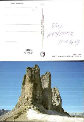 713118 Dolmiti Tre Cime di Lavaredo Drei Zinnen Italy