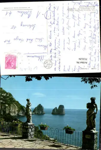 713124 Capri I Faraglioni Statue Küste Italy