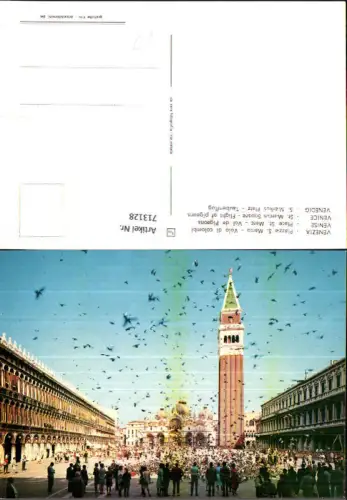 713128 Venezia Venedig Piazza S. Marco Volo di colombi Markusplatz Taubenflug Italy